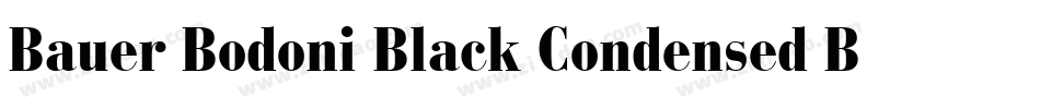 Bauer Bodoni Black Condensed BT字体转换